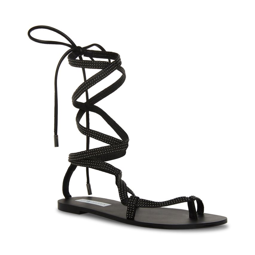 Sandalias Planas Steve Madden Kala-s Mujer Negras | ES QCES62